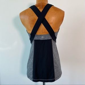 Lululemon Push Your Limits Tank V Neck cross back Top